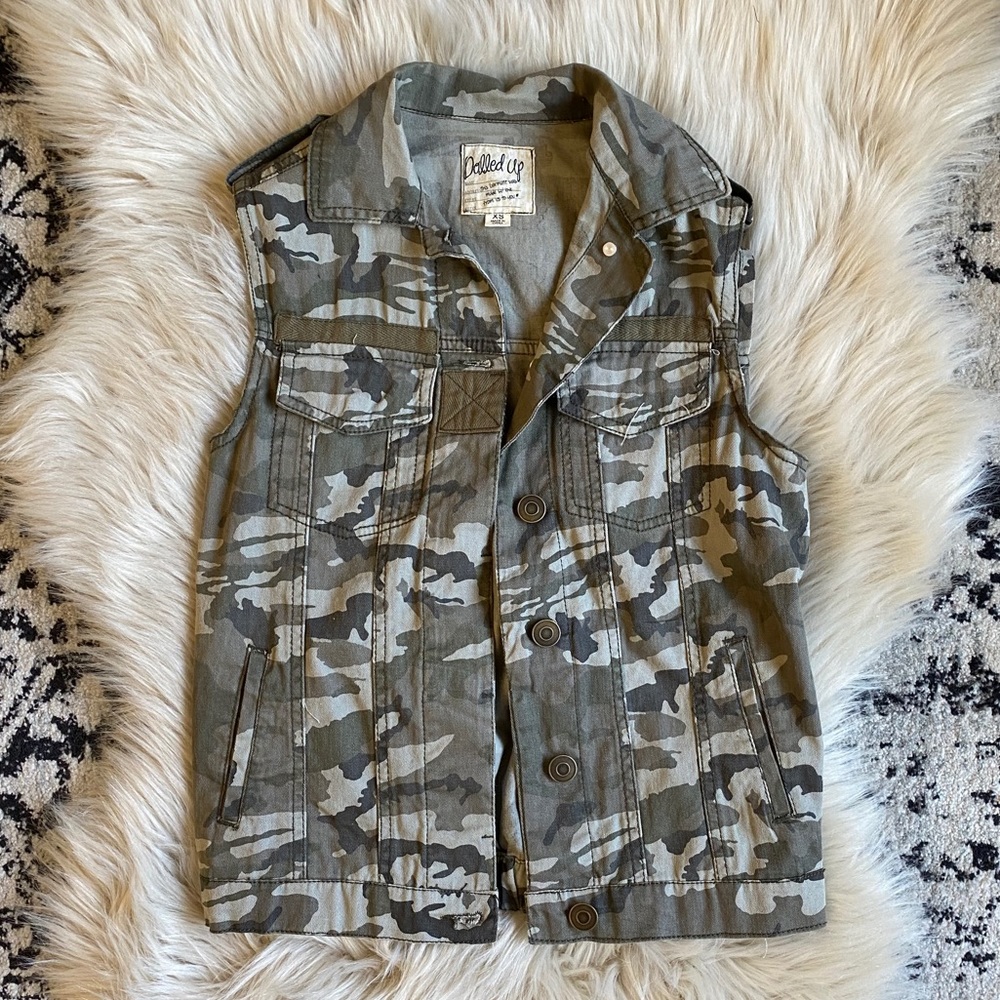 Dolled Up Military Style Vest